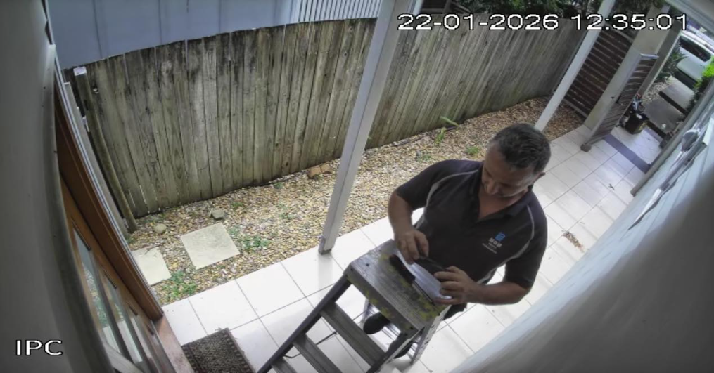 Security camera installation in progress